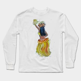 Hula Grass Skirt Long Sleeve T-Shirt